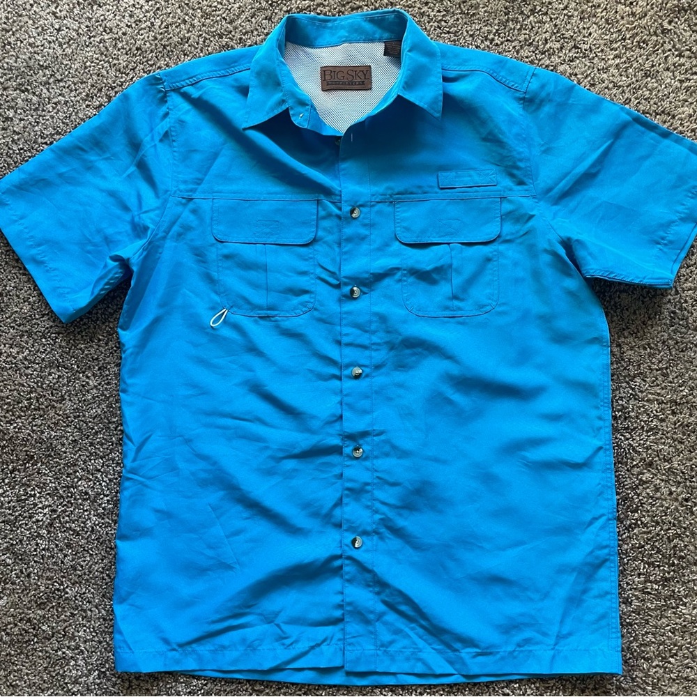 Briggs New York Men's Vibrant Blue Casual Shirt